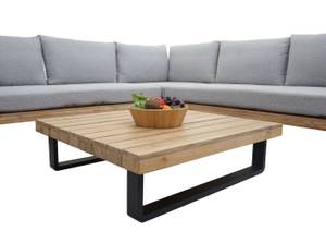 Garten-Garnitur H54 (2-teilig) Schwarz - Braun - Grau - Metall - Holzart/Dekor - Holz teilmassiv - 255 x 75 x 255 cm