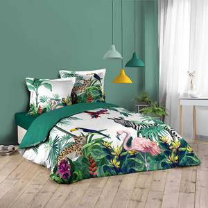 Housse de couette + 2 taies d'oreiller E Vert - Textile - 220 x 1 x 240 cm