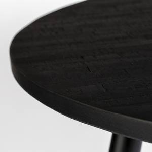 Table à manger Mo Noir - En partie en bois massif - 110 x 76 x 110 cm