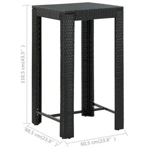 Bar-Set (5-teilig) 3064808 Schwarz - Metall - 61 x 111 x 61 cm