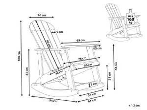 Schaukelstuhl ADIRONDACK Rot