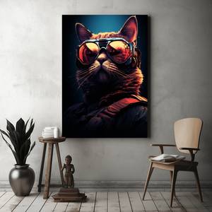 Leinwandbild Funky-Cat 80 x 120 cm