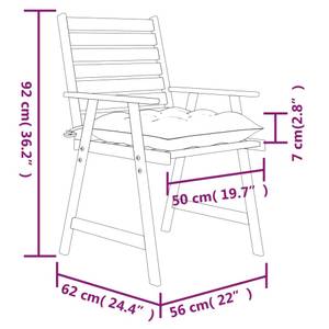 Garten-Essstuhl 3012922-3 (4er Set) Dunkelblau