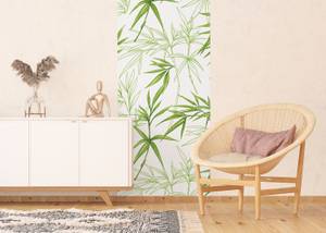 Poster Bambusblätter Grün - Naturfaser - Textil - 90 x 270 x 270 cm