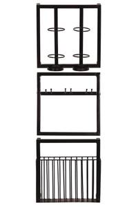 THIS & THAT Wandregal-Set, 3-teilig Schwarz - Metall - 35 x 115 x 15 cm