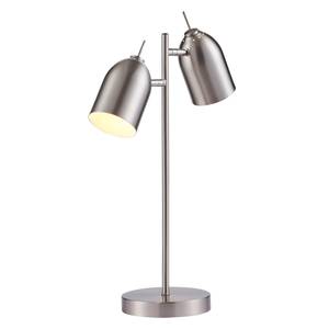 Lampe de chevet bureau à LED chic Argenté - Bois manufacturé - 16 x 47 x 34 cm