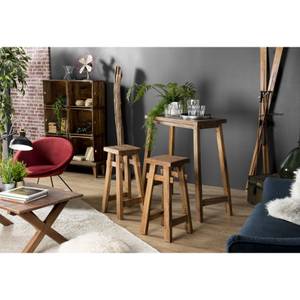 Set de bar esprit brocante Marron - Bois massif - 40 x 100 x 90 cm