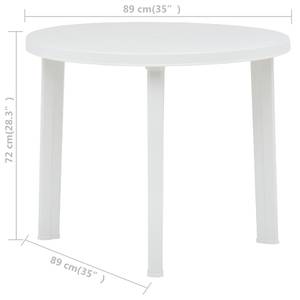 Tisch Weiß - Kunststoff - 89 x 72 x 89 cm