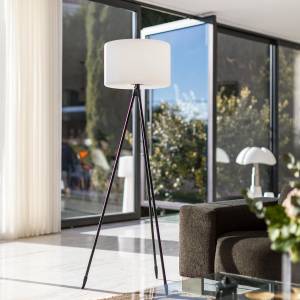 Lampadaire extérieur sans fil TAMBOURY Blanc - Métal - 40 x 150 x 40 cm