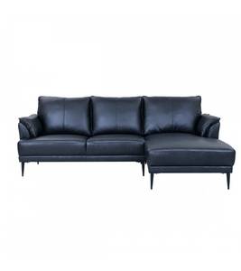 3-Sitzer Ecksofa Soul Schwarz Ecke davorstehend rechts