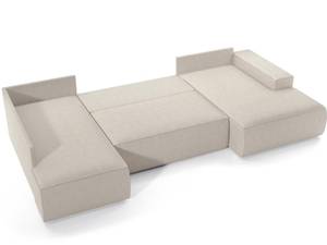 Schlafsofa AMELIA Beige - Textil - 195 x 85 x 349 cm