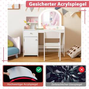 Kinder-Schminktisch HY10160WH Weiß - Holzwerkstoff - 41 x 94 x 80 cm