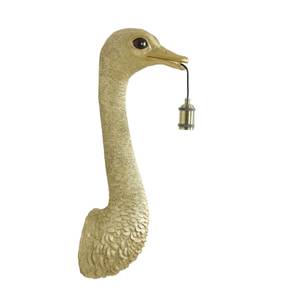 Wandlampe Ostrich Gold - Kunststoff - 19 x 72 x 25 cm