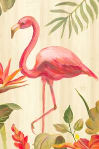 Tableau Flamant rose tropical 60 x 90 cm - Verre