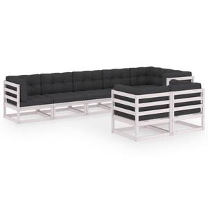 Garten-Lounge-Set (8-teilig) 3009803-2 Anthrazit - Weiß