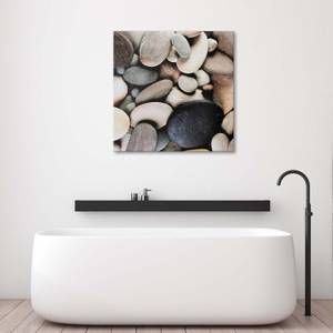 Leinwandbild Zen Spa Steine Grau 50 x 50 cm