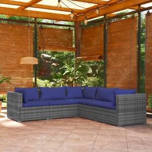 Garten-Lounge-Set (5-teilig) 3013632-15 Blau - Dunkelblau - Grau - Anzahl Teile im Set: 5