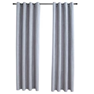 Rideau(lot de 2) 299294 Gris - Hauteur : 245 cm