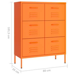 Schubladenschrank 3007006 Orange - Weiß