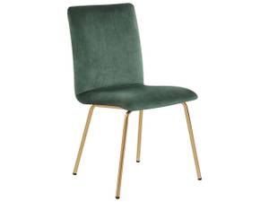 Chaise de salle à manger RUBIO Vert émeraude - Doré - Vert