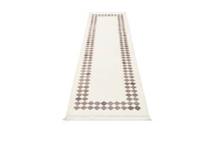 Tapis de passage Darya CCCXCVIII Beige - Textile - 79 x 1 x 302 cm