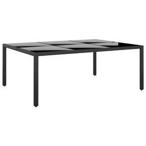 Table de jardin Noir - Métal - Polyrotin - 200 x 75 x 200 cm