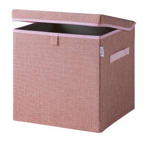Lifeney Aufbewahrungsbox mit Deckel Rosa Kunststoff - 35 x 33 x 4 cm