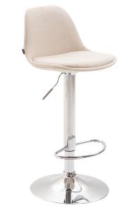 Tabouret de bar Kiel Blanc crème - Argenté