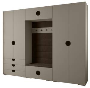 Garderobe Inova 4 Z14 Schwarz - Braun - Grau - Schwarz