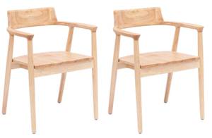 Lot de 2 chaises CORDOBA Marron - Bois massif - 59 x 77 x 57 cm