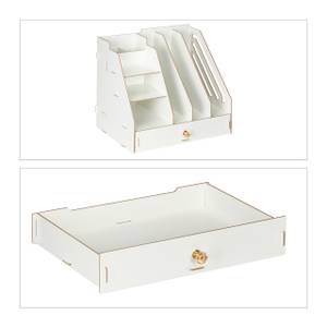 Organiseur bureau avec porte-documents Blanc