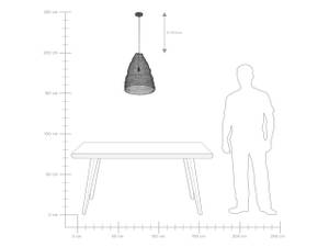 Lampe suspension PARBATI Noir - Métal - 46 x 180 x 46 cm