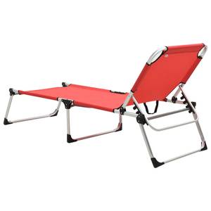 Chaise longue pliable seniors 3002593 Rouge - Métal - 210 x 40 x 70 cm