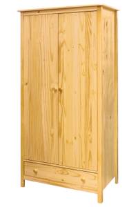 Kleiderschrank 19020039 Braun - Massivholz - 100 x 190 x 58 cm