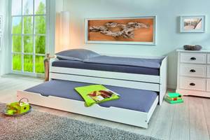 In 3 Betten umwandelbares Einzelbett in Weiß - Holz teilmassiv - 209 x 65 x 97 cm