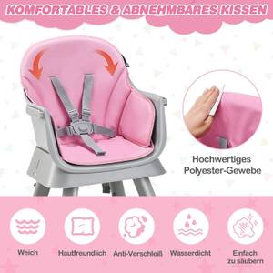 6-in-1 Babyhochstuhl Pink