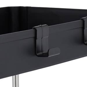 Meuble de rangement Noir - Argenté - Métal - Matière plastique - 42 x 88 x 15 cm