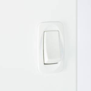 LED Spiegelschrank mit 2 Türen Weiß - Glas - Metall - 60 x 67 x 12 cm