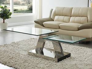 Couchtisch modulierbar OYRUS Silber - Glas - 60 x 43 x 155 cm