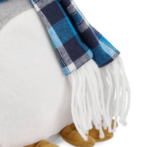 Türstopper Pinguin Grau - Weiß - Naturfaser - Textil - 16 x 26 x 17 cm
