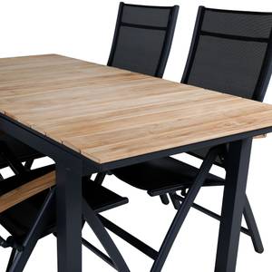 Gartenmöbel-Set Mexico Schwarz - Massivholz - 90 x 74 x 160 cm