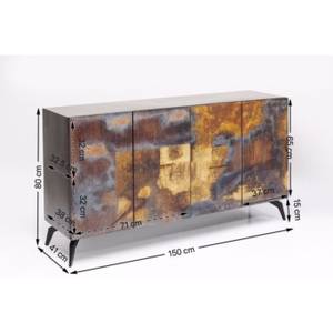 Sideboard Oxy Braun - Metall - 150 x 80 x 41 cm