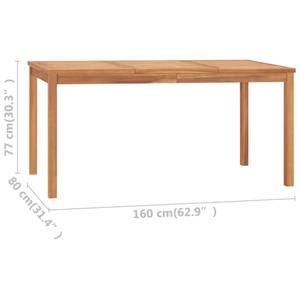 Garten-Essgruppe (7-teilig) 3059940 Braun - Massivholz - Holzart/Dekor - 80 x 77 x 160 cm