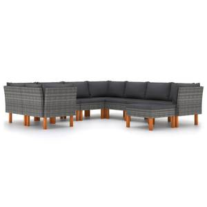 Garten-Sofa-Set (9-teilig) 3009634-20 Grau