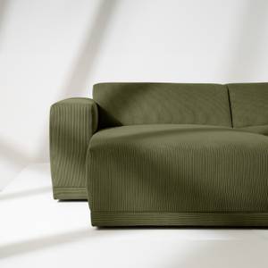 Links Ecksofa MUDI Khaki - Armlehne davorstehend links - Ecke davorstehend links - Ottomane davorstehend links