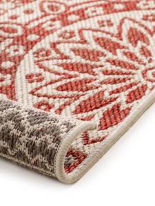 Wendeteppich Terrazzo Beige - Rot - Textil - 120 x 1 x 180 cm
