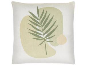 Coussin décoratif MICROSORUM Beige - Vert - Textile - 45 x 12 x 45 cm