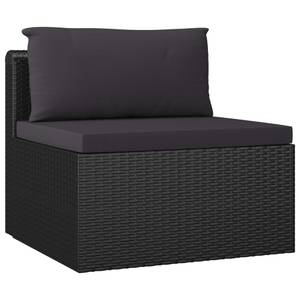 Garten-Sofa-Set (8-teilig) 3059502 Schwarz - Metall - Polyrattan - 68 x 63 x 72 cm