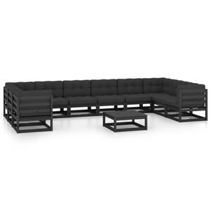 Garten-Lounge-Set (11-teilig) 3009778-2 Anthrazit - Schwarz