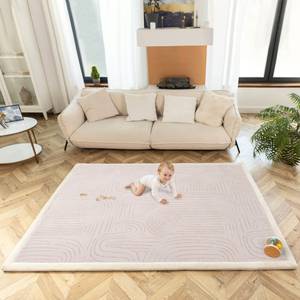 Samtmatte-Spielmatte Baby, Zen Garten Textil - 150 x 2 x 200 cm